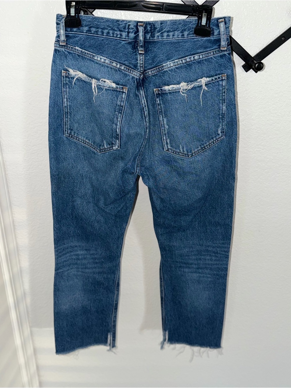AGOLDE 90s Pinch Waist High Rise Straight Leg Jeans Distressed 28 - Picture 4 of 4
